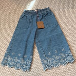 Boden Kids Blue Embroidered Jeans